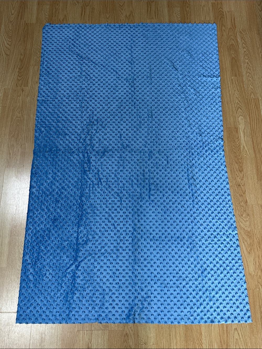 Fabric Full yard 36x58 vibrant baby blue minky dimple dot plush fleece no stretc